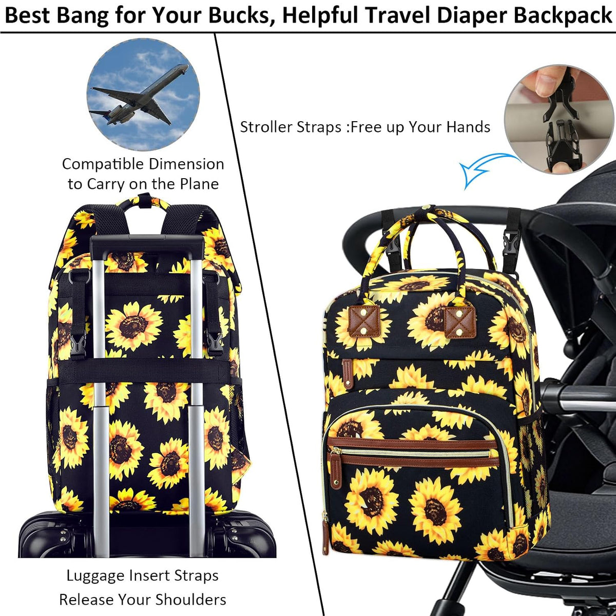 Diaper Bag Backpack for Women with Insulated Pockets Green