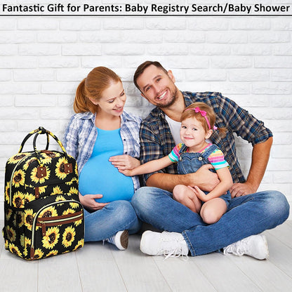 Diaper Bag Backpack for Women with Insulated Pockets Green