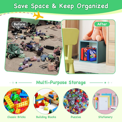 6 Pack Toy Storage Bags with Zipper, Reusable Organizing Bags with Portable Handle, Travel Case for Building Blocks, Bricks, Puzzles, Books, Board Game Storage