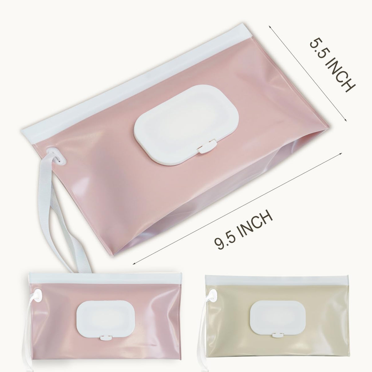 Baby wipes dispenser，portable baby wipes holder for outdoor, Refillable baby wipes container, on the go wet wipe pouch for travel, resuable wipes dispenser for hiking (sage)