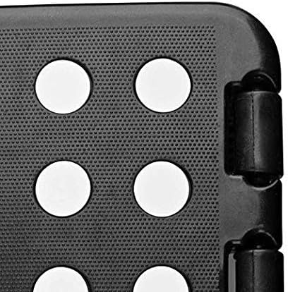 11 Inch Folding Step Stool for Kids, Non-Slip Foldable Stools, Black