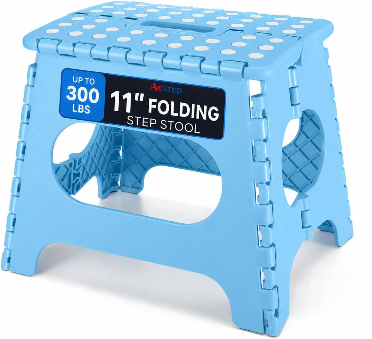 11 Inch Folding Step Stool for Kids, Non-Slip Foldable Stools, Black