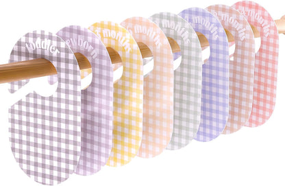 Baby Closet Dividers, 8-Piece Double-Sided Size Organizers, Pastel