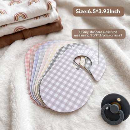 Baby Closet Dividers, 8-Piece Double-Sided Size Organizers, Pastel