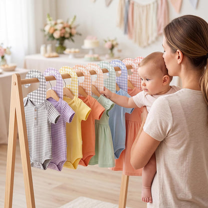 Baby Closet Dividers, 8-Piece Double-Sided Size Organizers, Pastel