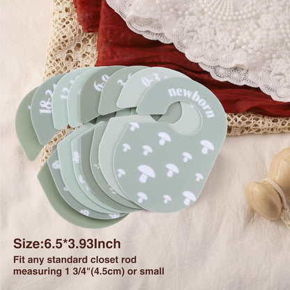 Baby Closet Dividers, 8-Piece Double-Sided Size Organizers, Pastel