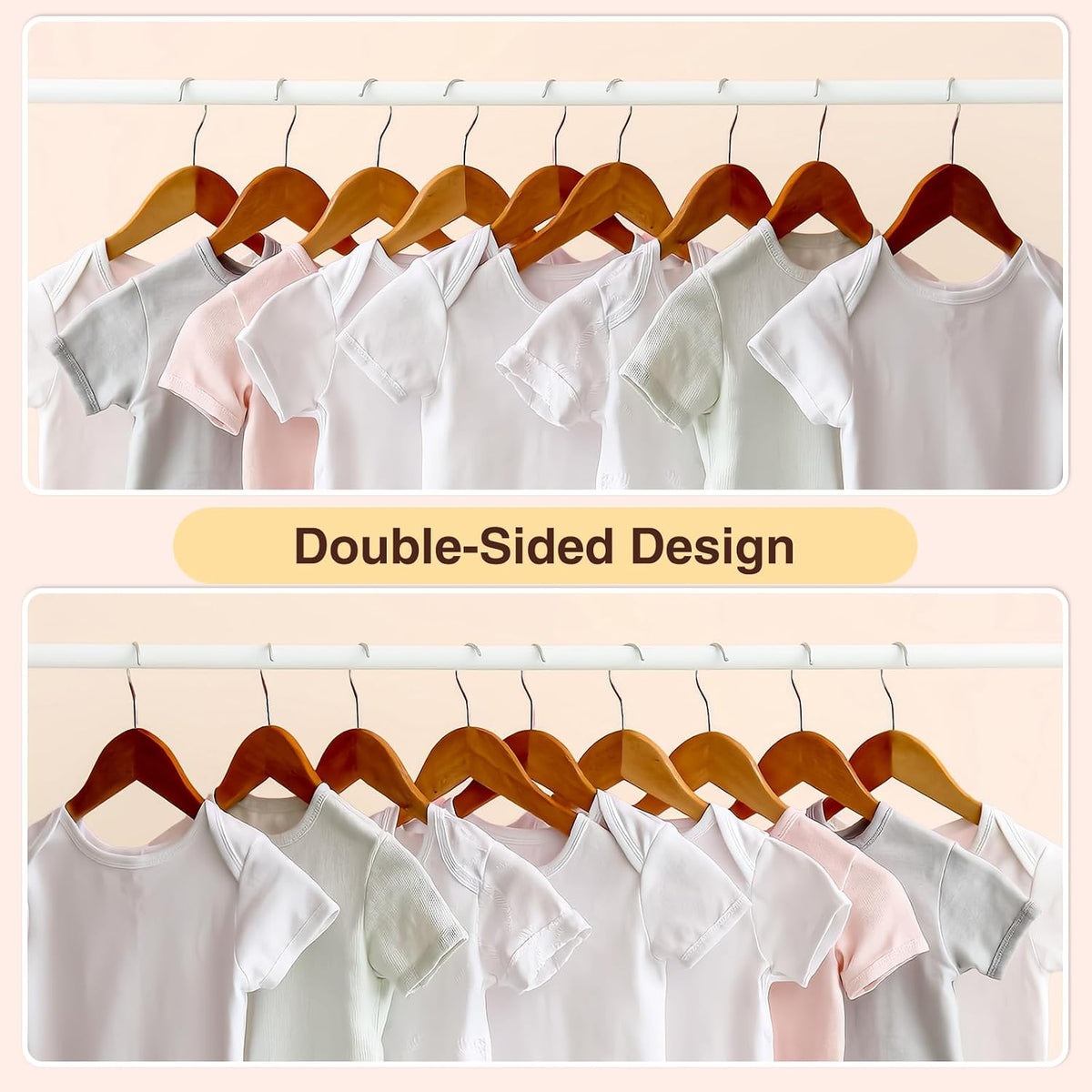Baby Closet Dividers, 8-Piece Double-Sided Size Organizers, Pastel