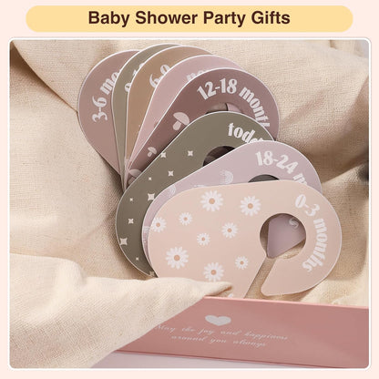 Baby Closet Dividers, 8-Piece Double-Sided Size Organizers, Pastel
