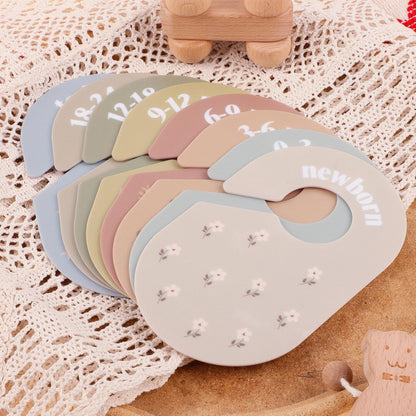 Baby Closet Dividers, 8-Piece Double-Sided Size Organizers, Pastel