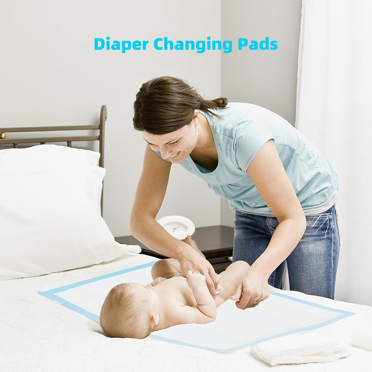 Baby Disposable Changing Pads, 100 Count Portable Diaper Changing Pad Liner, Baby Changing Pad Waterproof Underpads, Breathable, Soft Non-Woven Fabric, Quick Absorb (13x18 Inch, Pink)