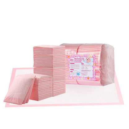 Baby Disposable Changing Pads, 100 Count Portable Diaper Changing Pad Liner, Baby Changing Pad Waterproof Underpads, Breathable, Soft Non-Woven Fabric, Quick Absorb (13x18 Inch, Pink)