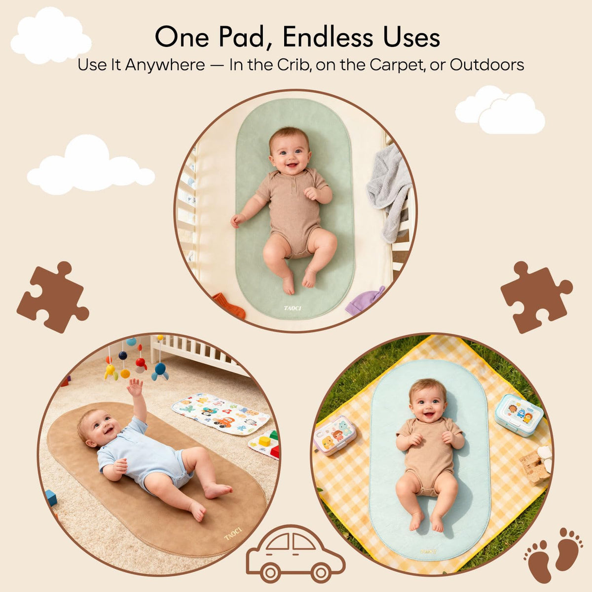 Portable Changing Pad Baby Changing Mat Travel Changing Table Pads Mini