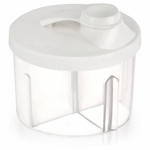Accmor Baby Formula Dispenser On The Go, Non-Spill Rotating Four-Compartment Formula Container to Go, Milk Powder Kids Snack Container for Infant Toddler Travel Outdoor, Blue