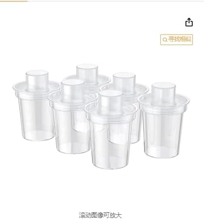 6pcs Baby Milk Powder Dispenser, Baby Formula Dispenser, Formula Dispenser, Travel Milk Powder Container, Snack Storage Box Milk Powder Kids Snack Container 80ml (Clear, 8.4X5.5X5.5CM)