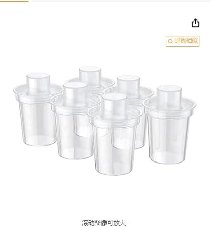 6pcs Baby Milk Powder Dispenser, Baby Formula Dispenser, Formula Dispenser, Travel Milk Powder Container, Snack Storage Box Milk Powder Kids Snack Container 80ml (Clear, 8.4X5.5X5.5CM)