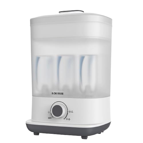 HAUTURE Bottle Sterilizer and Dryer, 6-in-1 Baby Bottle Sterilizer (Esterilizador de Biberones), 10 Bottles Capacity, Electric Steam Bottle Sanitizer for Baby Bottles, Breast Pump Parts & Pacifiers