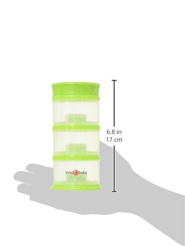 Innobaby Packin' Smart Stackable and Portable Storage System for Formula, Liquid, Baby Snacks and More. 3 Stackable Cups in Strawberry. BPA Free., 12 Ounce