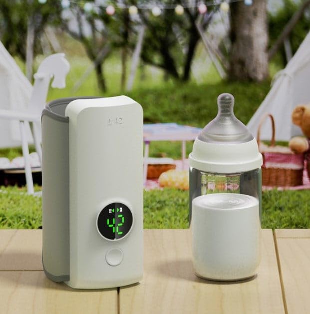 Portable Wireless Rechargeable Baby Bottle Warmer USB Charging and Heating Bag Portable Constant Temperature Milk Warmer Universal Bottle Insulation Sleeve