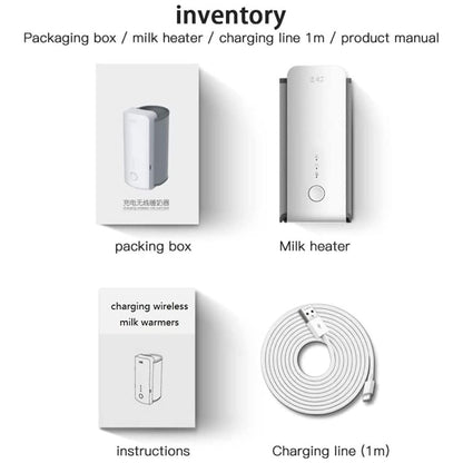 Portable Wireless Rechargeable Baby Bottle Warmer USB Charging and Heating Bag Portable Constant Temperature Milk Warmer Universal Bottle Insulation Sleeve