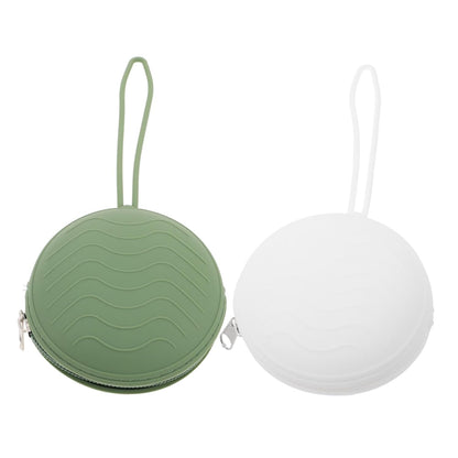2pcs Silicone Pacifier Holder Case Portable Zipper Purse for Boy Girl Lightweight Storage for Pacifiers Items for Travel and Daily Use
