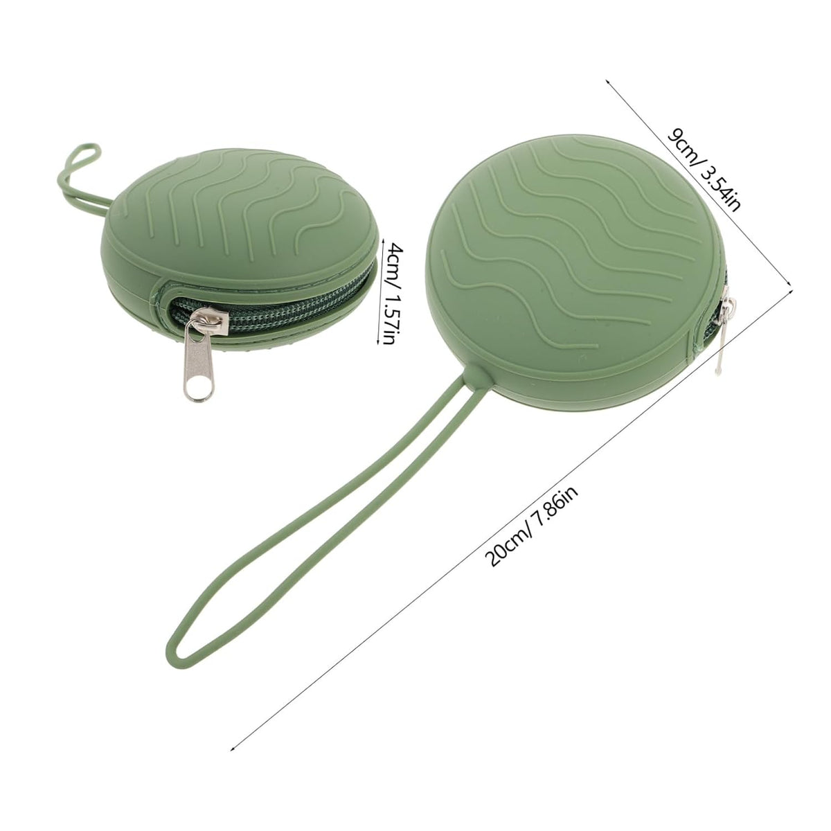 2pcs Silicone Pacifier Holder Case Portable Zipper Purse for Boy Girl Lightweight Storage for Pacifiers Items for Travel and Daily Use
