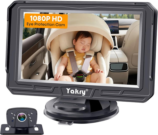Baby Car Camera for Backseat - HD 1080P Easy Install 170° Wide Angle