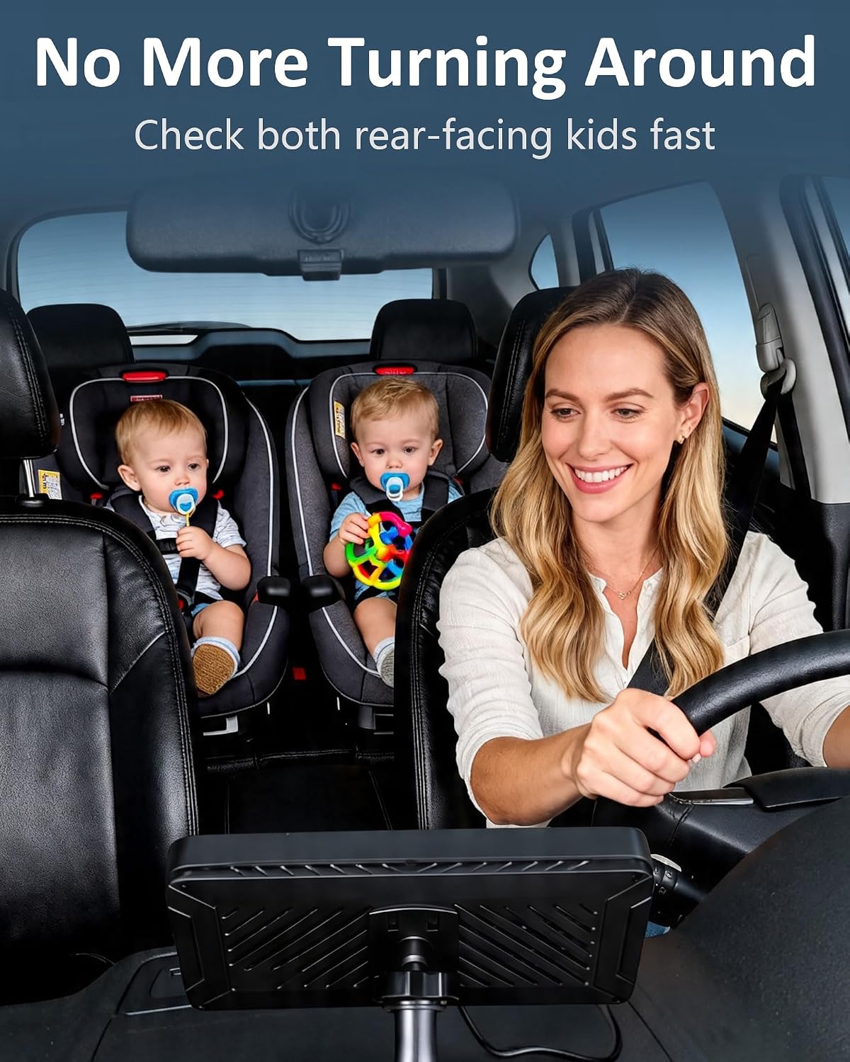 Baby Car Camera for Backseat - HD 1080P Easy Install 170° Wide Angle