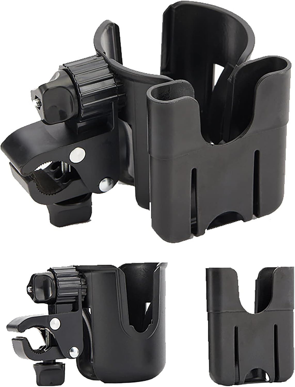 Cup Holder 2 in 1 Stroller Organizer with 360 Rotation