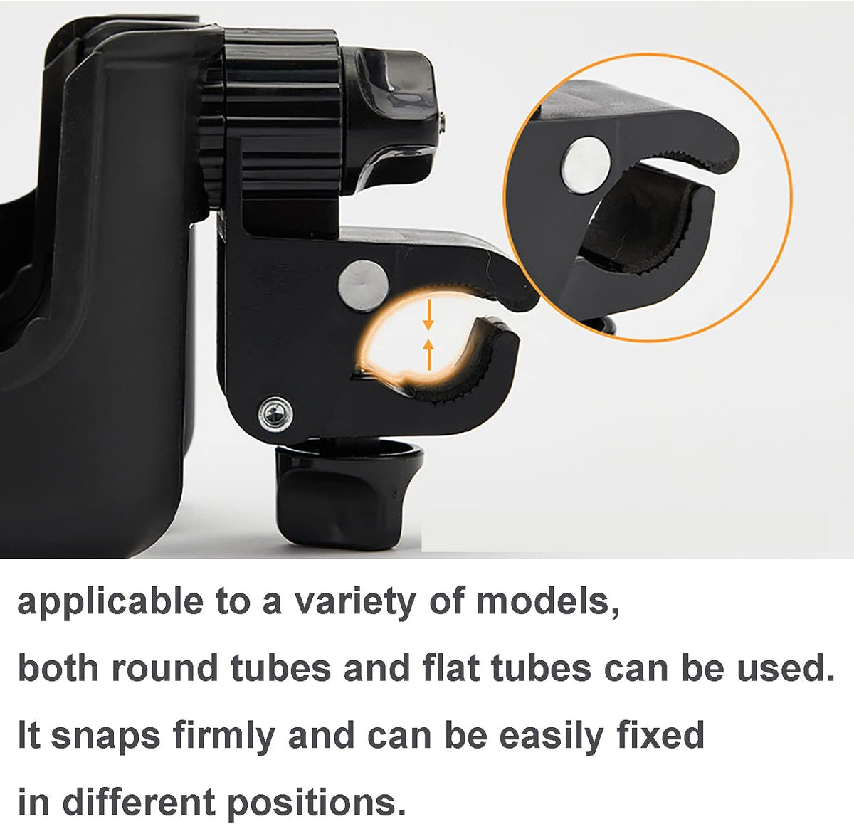 Cup Holder 2 in 1 Stroller Organizer with 360 Rotation