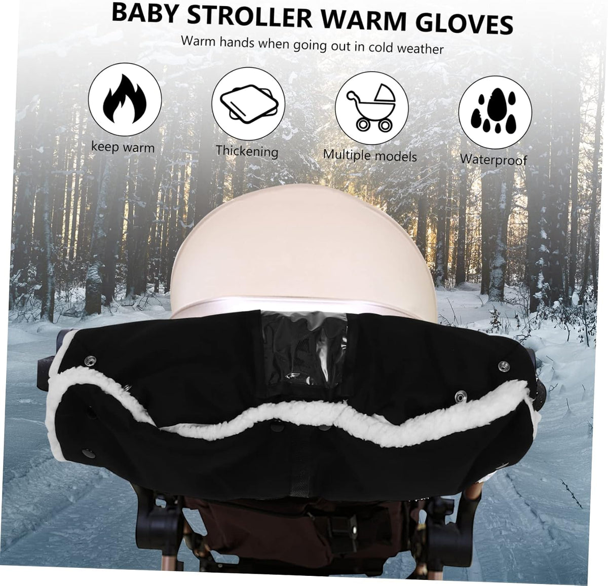 Winter Ster Gloves Chunky Oxford Outdoor Ster Accessories for Cold Weather Warm Hand for Parents