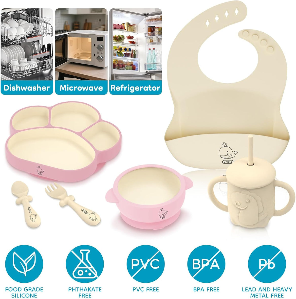 Silicone Baby Feeding Set, Baby Feeding Essentials