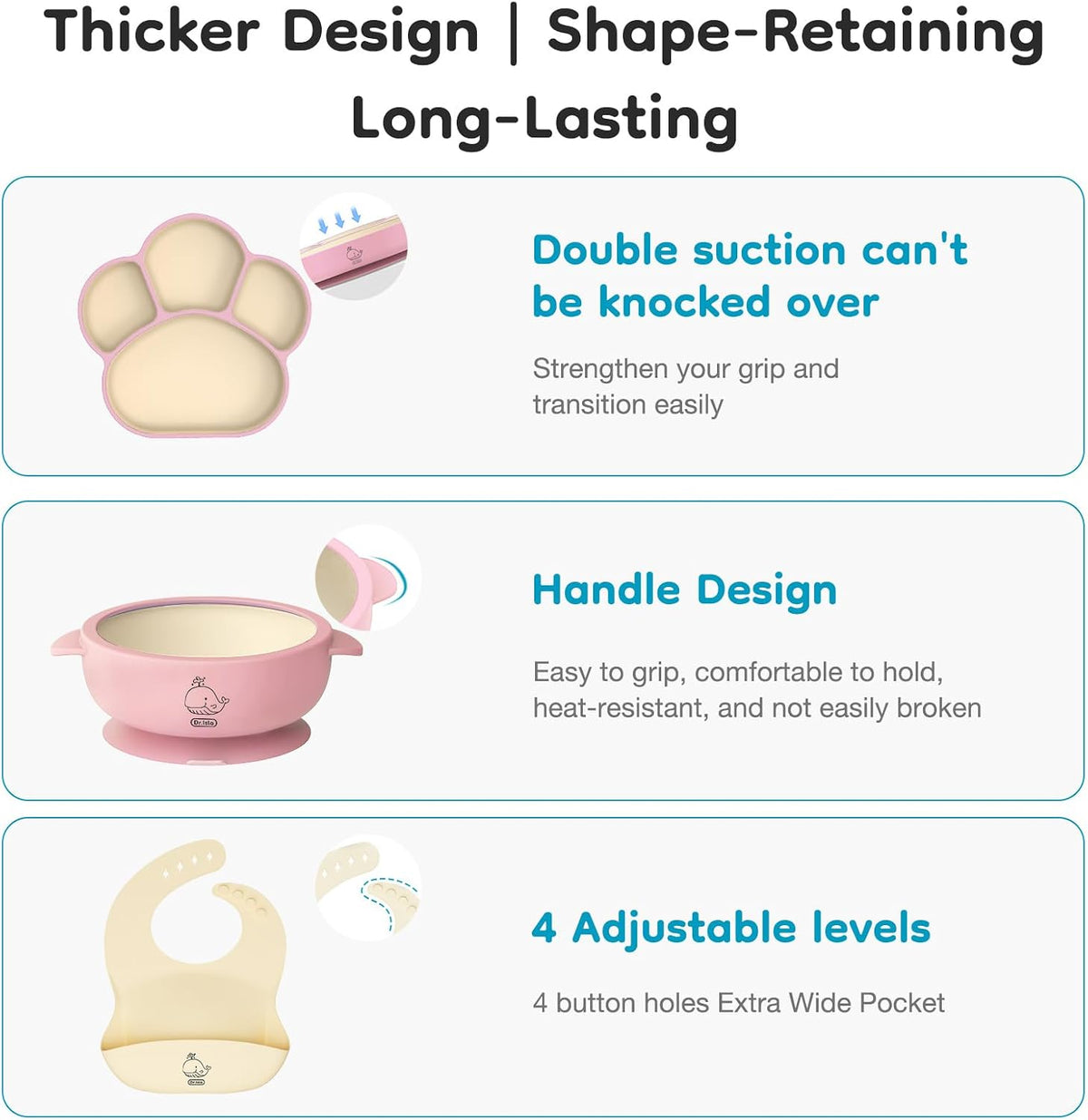 Silicone Baby Feeding Set, Baby Feeding Essentials
