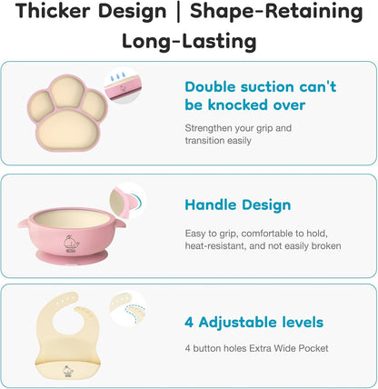 Silicone Baby Feeding Set, Baby Feeding Essentials