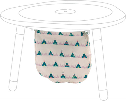MuTable Cotton Bag, Tepees - Toy Storage Bag for Small to Medium-Sized Toys - Made of Soft Cotton - Lightweight, Easy to Carry