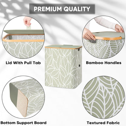 70L Laundry Hamper with Lid, Large Laundry Basket Bin