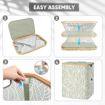 70L Laundry Hamper with Lid, Large Laundry Basket Bin