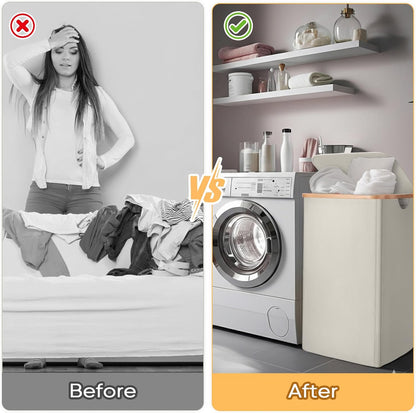 70L Laundry Hamper with Lid, Large Laundry Basket Bin