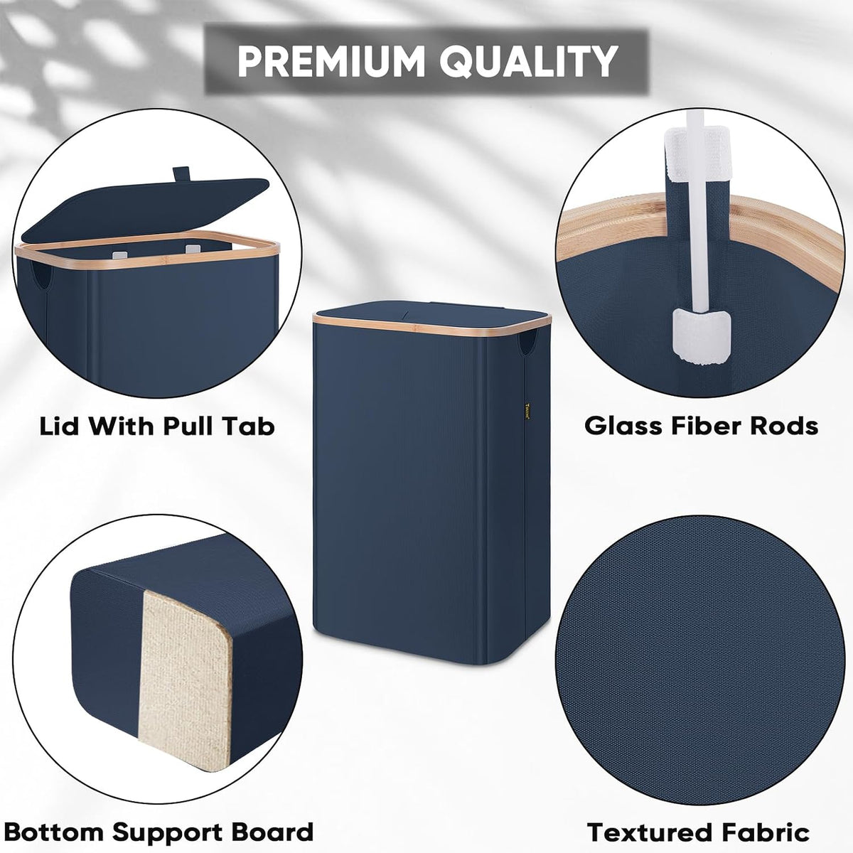 70L Laundry Hamper with Lid, Large Laundry Basket Bin