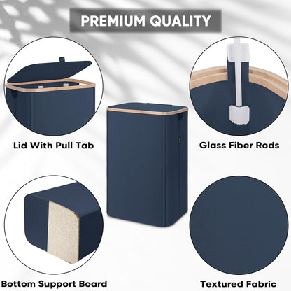 70L Laundry Hamper with Lid, Large Laundry Basket Bin