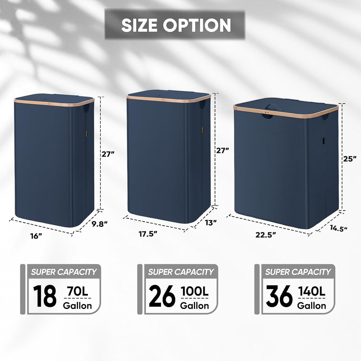 70L Laundry Hamper with Lid, Large Laundry Basket Bin
