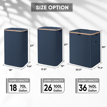 70L Laundry Hamper with Lid, Large Laundry Basket Bin