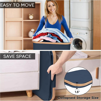 70L Laundry Hamper with Lid, Large Laundry Basket Bin