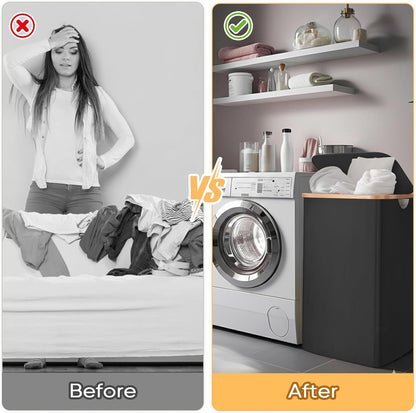 70L Laundry Hamper with Lid, Large Laundry Basket Bin