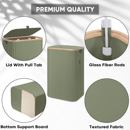 70L Laundry Hamper with Lid, Large Laundry Basket Bin
