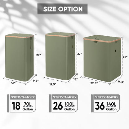 70L Laundry Hamper with Lid, Large Laundry Basket Bin