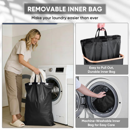 70L Laundry Hamper with Lid, Large Laundry Basket Bin