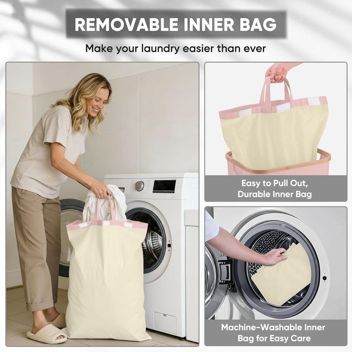 70L Laundry Hamper with Lid, Large Laundry Basket Bin