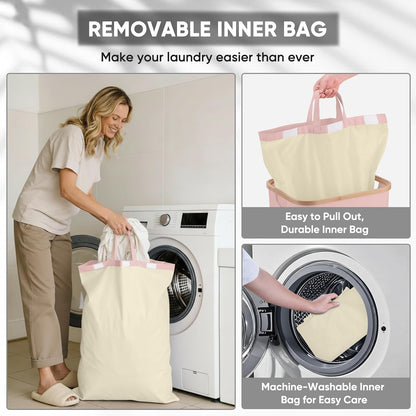 70L Laundry Hamper with Lid, Large Laundry Basket Bin