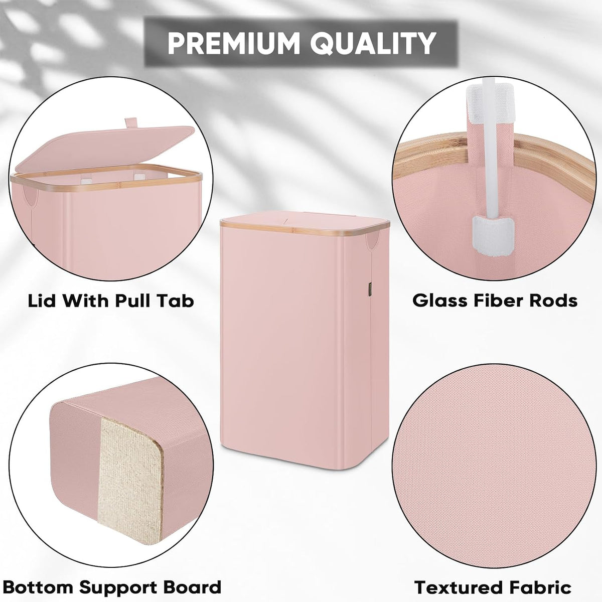 70L Laundry Hamper with Lid, Large Laundry Basket Bin