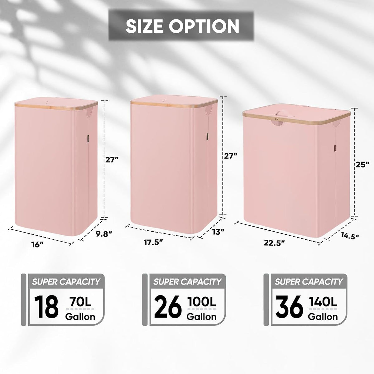70L Laundry Hamper with Lid, Large Laundry Basket Bin